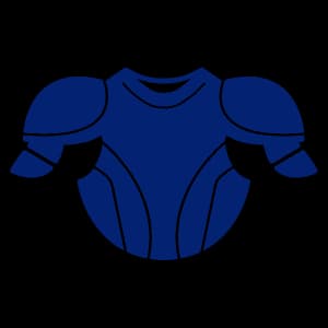 Ice Hockey shoulder pads in blue